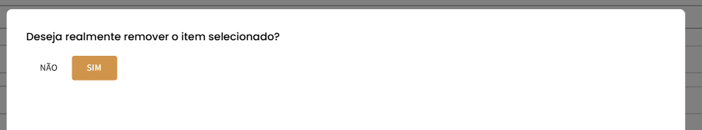 exibe a tela de confirmação de delete