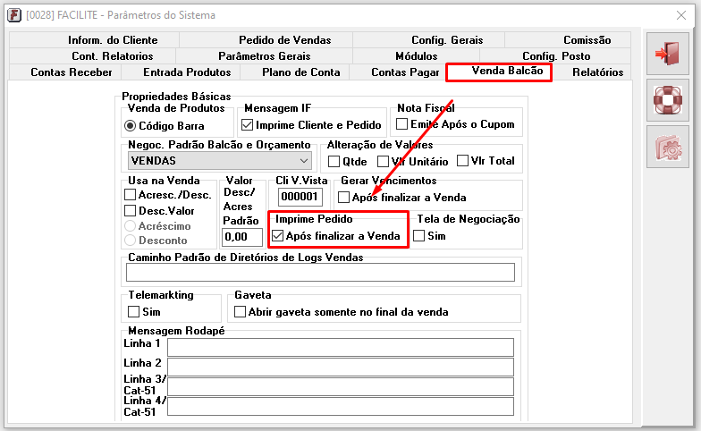 Imprime pedido após finalizar a venda